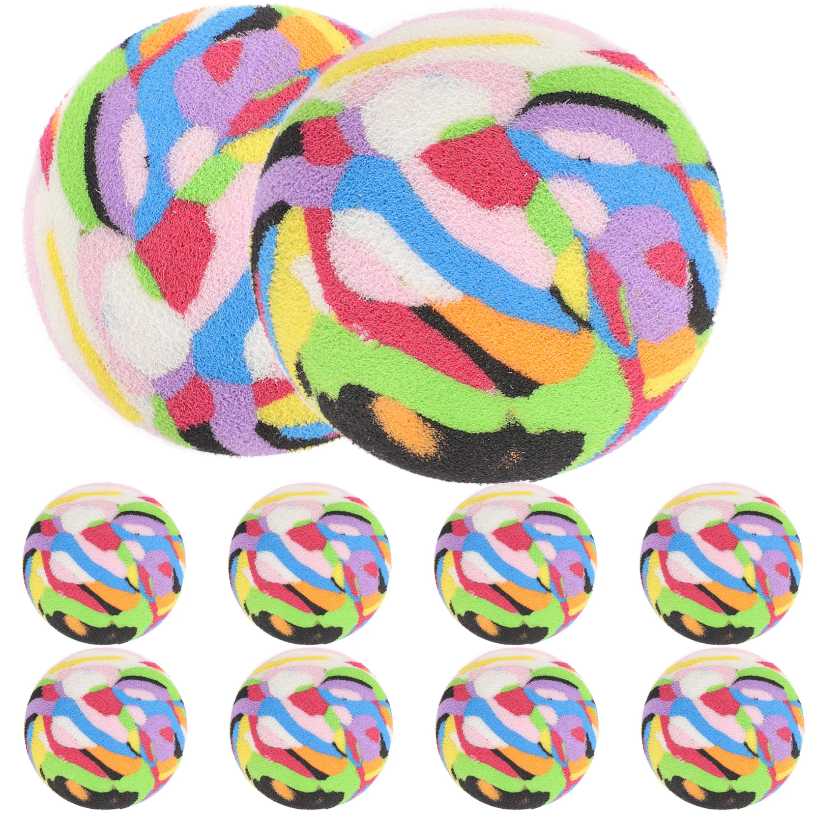 

10 Pcs Golf Balls Practice Reusable Swing Aid Daily Eva Material Kids Training Compact Size Wear Resistant Replaceable Colored
