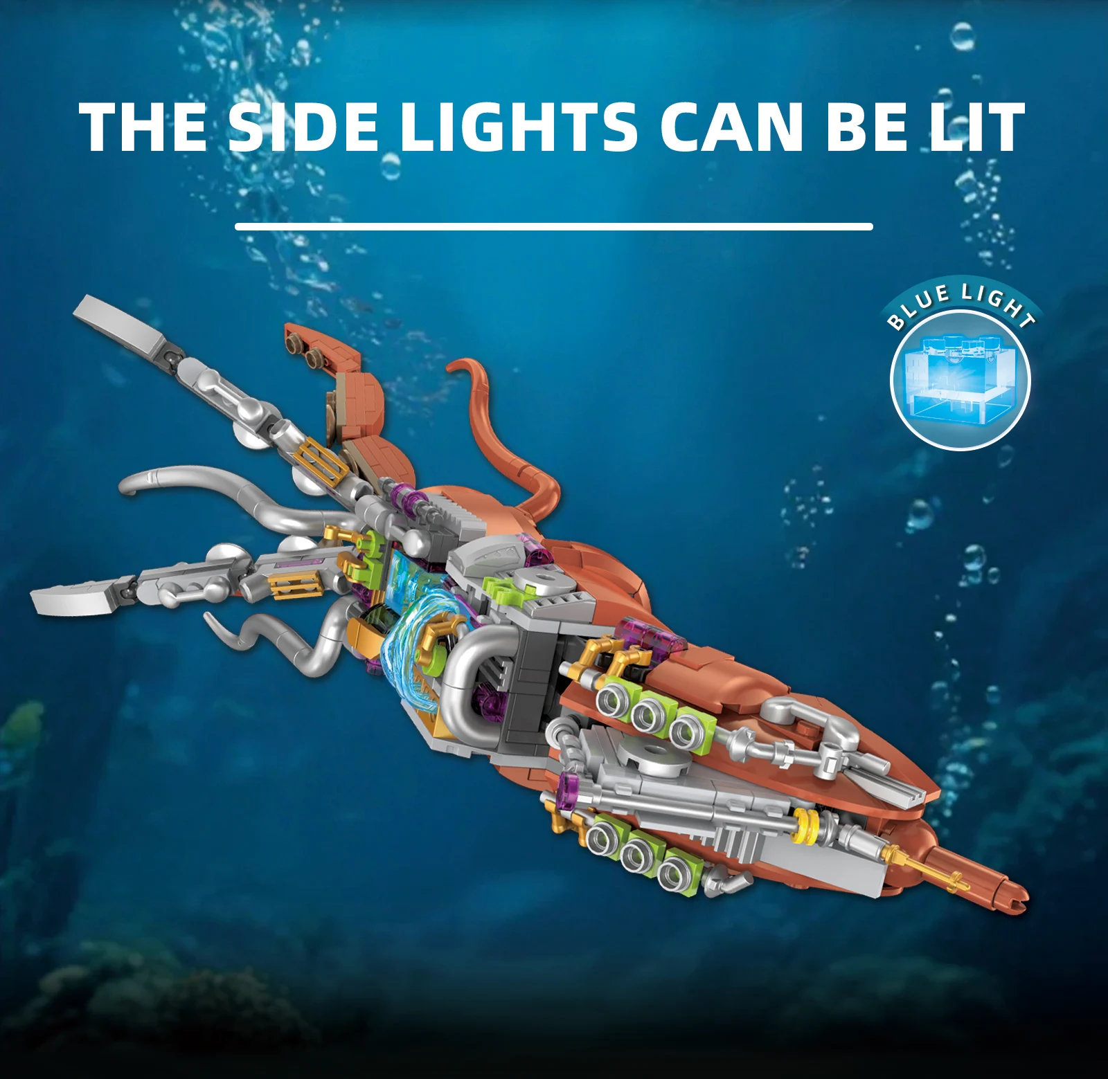 

Mechanical Marine Animals Building Blocks Set Squid Movable Joints STEM Educational Toy Kids Aldult Assembly Ornaments Gifts