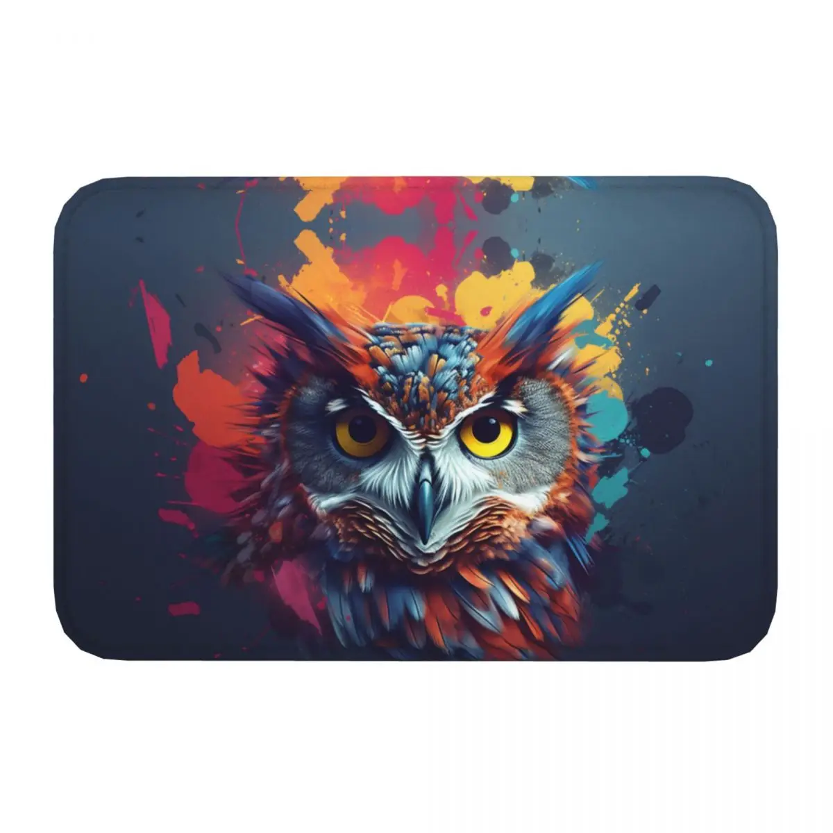 Mystical Night Owl Bathroom Mat 3 Doormat Kitchen Carpet Balcony Rug Home Decoration