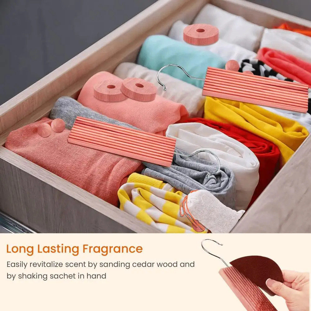 1 Set Cedar-Block Ball Wavy Hook Natural Aromatic Closets Drawer Clothes Storage Ceder Wood Chip Bags Scented Sachet Home Supply