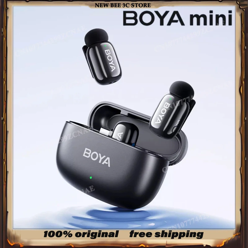 

Беспроводной петличный микрофон BOYA с мини-клипсой, профессиональный портативный микрофон с шумоподавлением для телефона, прямой трансляции и записи