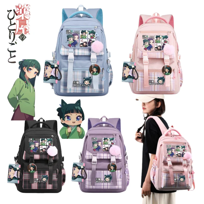

New The Apothecary Diaries Mao Mao Cartoon Pattern Cute Student Backpack Creative Lightweight Large Capacity School Bag Gift