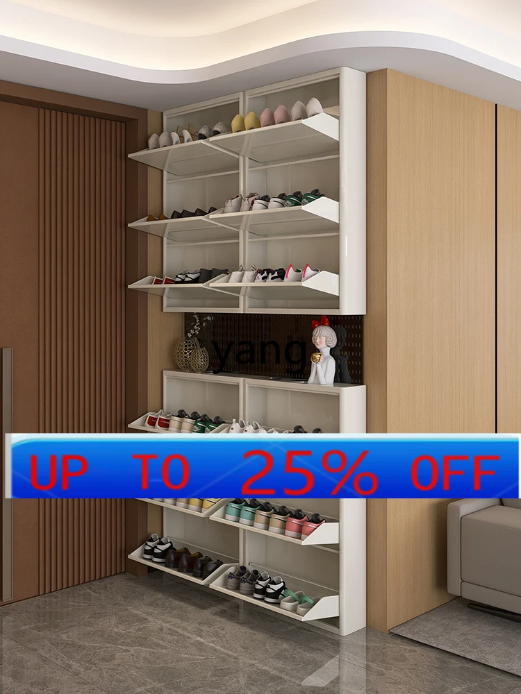 

Lmm advanced sense ultra-thin tipping bucket shoe cabinet entrance hole board rack