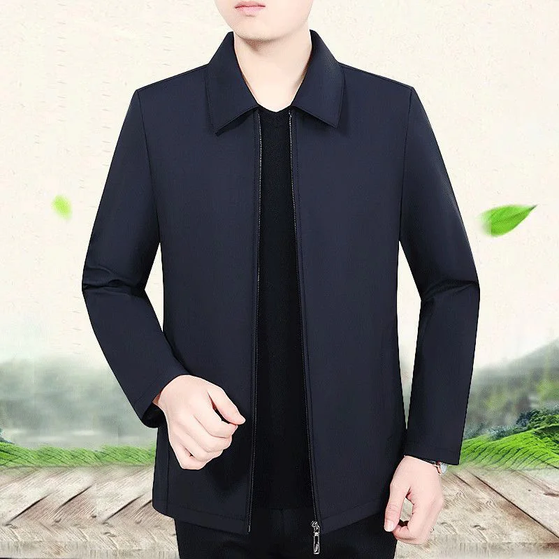 Fashion Lapel Loose Zipper Solid Color Casual Coats Men Clothing 2023 Winter New Oversized Korean Tops All-match Jackets