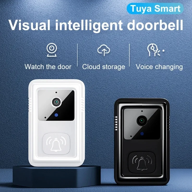 Wireless WiFi Doorbell Camera Video Two-Way Intercom Doorbell Tuya Smart Home Voice Change Doorbell Night Vision Security Camera