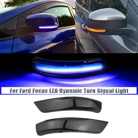 Para Ford Focus Mk2/Mk3/2/3 Mondeo Mk4 señal de giro del espejo retrovisor un par de accesorios de repuesto de señal de giro de coche