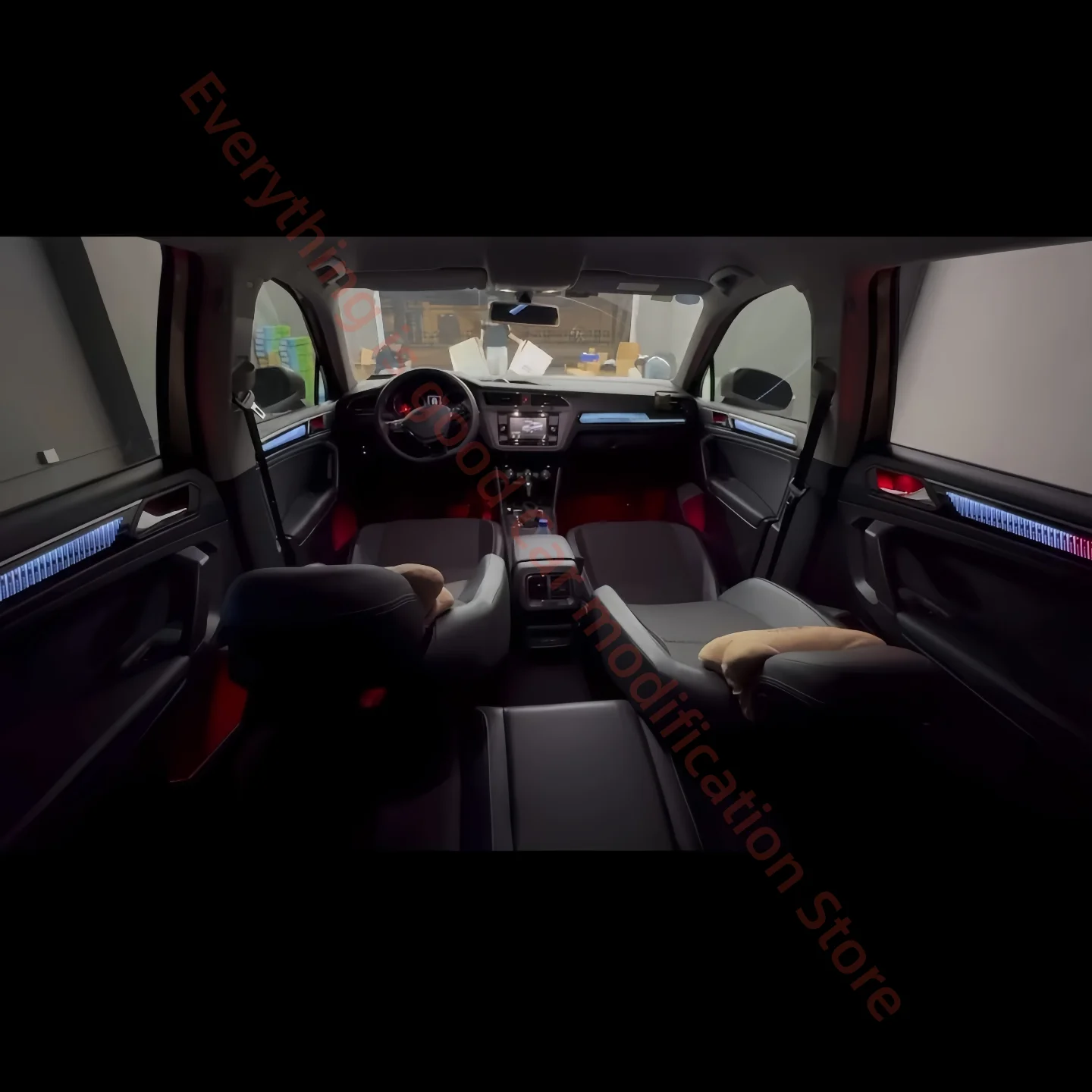 

Светодиодный окружающий свет для Volkswagen VW Tiguan L 2017-2021, обновление внутреннего освещения автомобиля, автомобильные аксессуары, декоративная полоса, атмосферная лампа