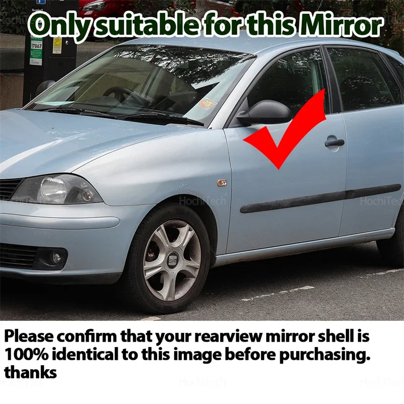 For Seat Ibiza MK3 6L 2002-2008 High Quality Carbon Fiber Car Rear View Door Wing Side Mirror Cover Caps Shell Case With Tool