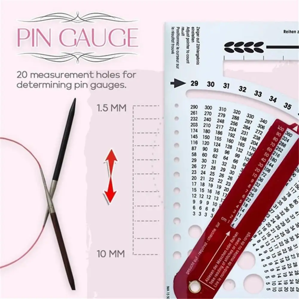 Tool Knitting Calculator Weave Craft Sweater Ruler Double Sided Accessories Counting Frame Counter Sewing Smooth Density