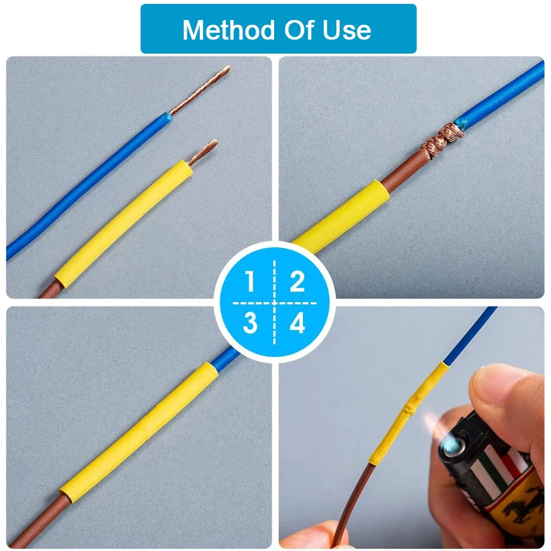 Tubo termorretráctil de 164 piezas para Cable de teléfono móvil, cubierta protectora de conexión de Cable aislante, resistente al agua