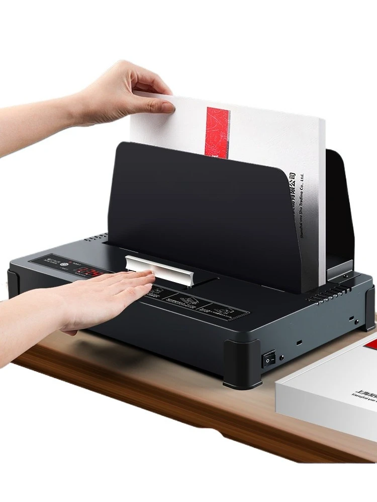 Small wireless binding machine, hot-melt document binding machine, electric punch-free, fully automatic