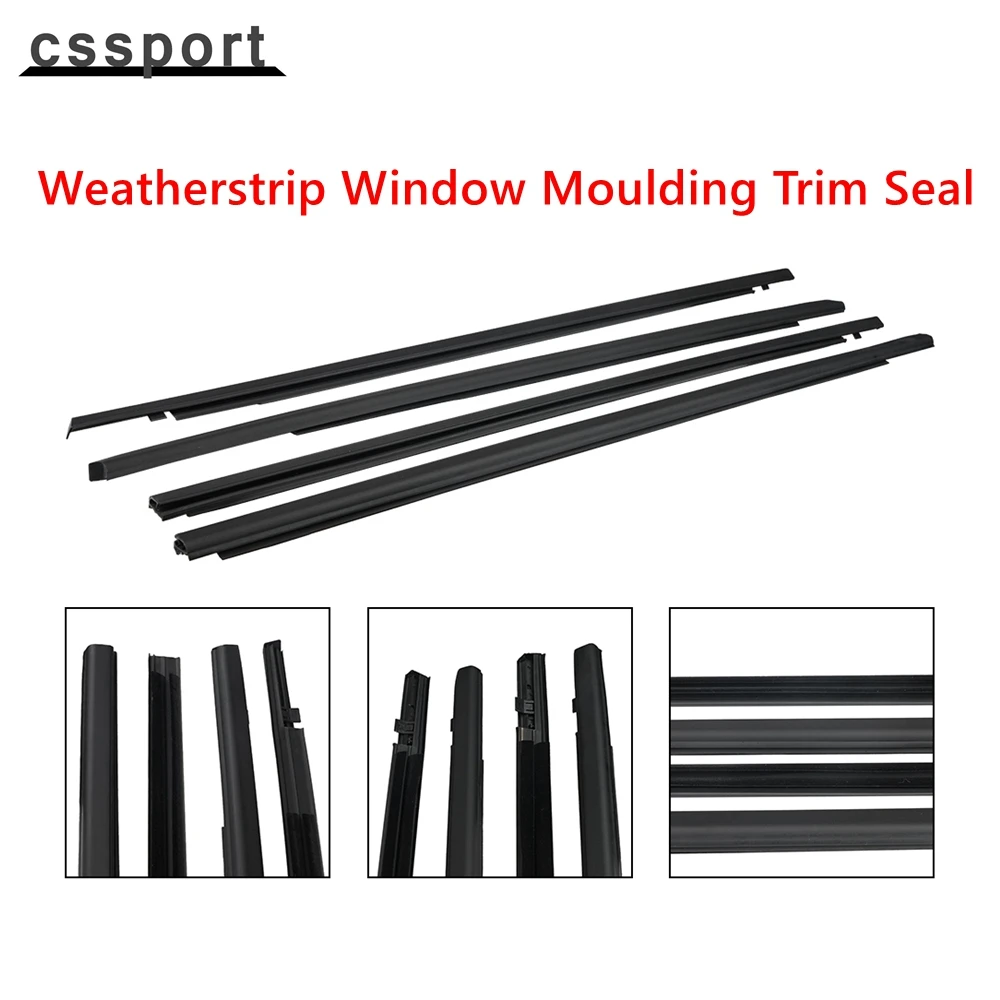 72450-TEA-T01 4Pcs Car Weatherstrip Window Door Moulding Trim Seal Belt Fit For Honda Civic 16-21 Car Accessories ABS Plastic