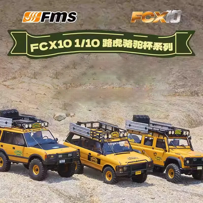 FMS FCX10 1/10 Camel Cup RC Crawler, Electric Off-Road Truck, Licensed Simulation Defender RC Rock Climbing Vehicle Hobby Grade