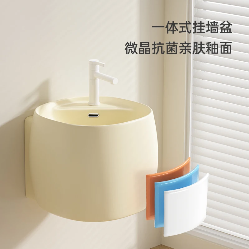 

Gray gun color wall-mounted washbasin wall-mounted washbasin washbasin small apartment suspended hanging basin single basin