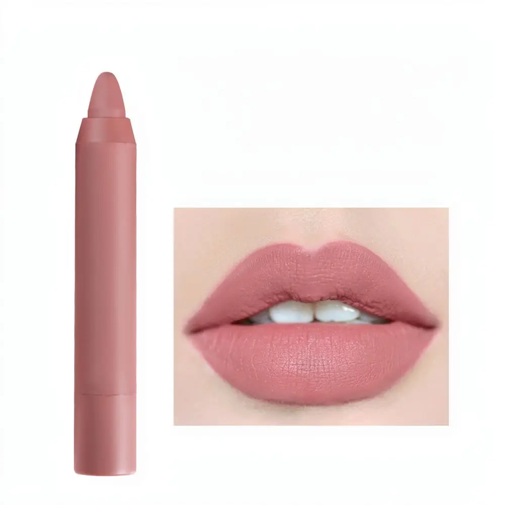 Silky Matte Lipstick Pencil Intense Color Lip Tint For Kiss Someone Moisturizing Waterproof Makeup Beauty Cosmetics