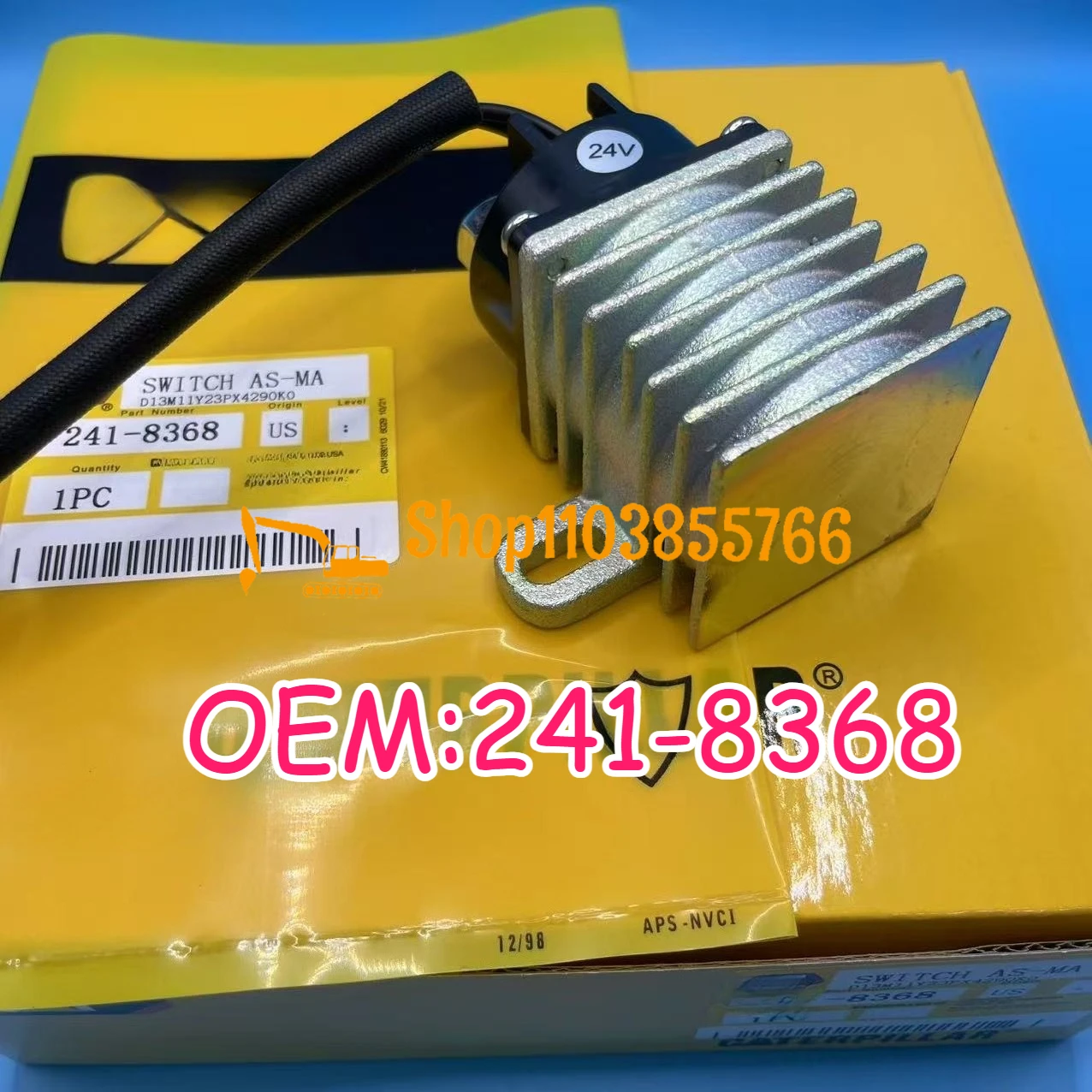 

241-8368 2418368 Electromagnetic Switch Excavator For E320D/320D2/GC/836 Engine Start Relay ,24V