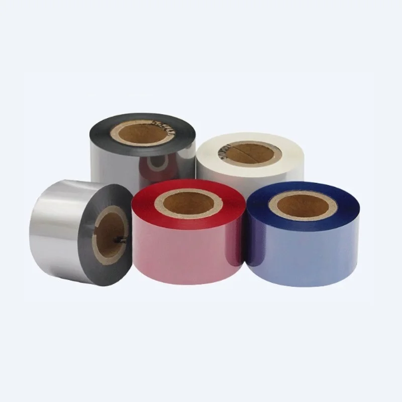 Techlogic Resin Ribbon Color Resin-Based Ribbon Red Blue Green White Thermal Transfer Bibbon for PET and PVE label Printer