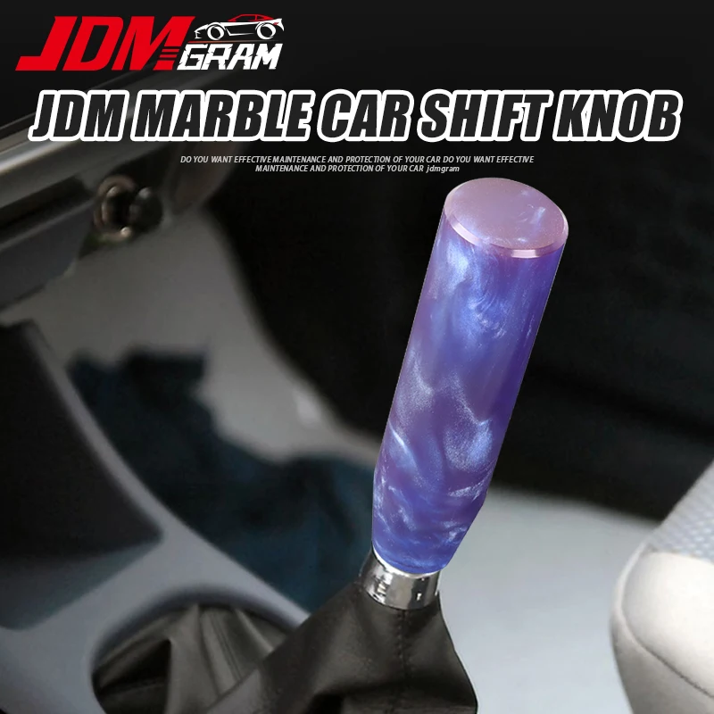 Universal Acrylic Car Gear Shift Knob Stick 15cm JDM Marble Style Manual Transmission Shifter Lever Gear Head Auto Accessories