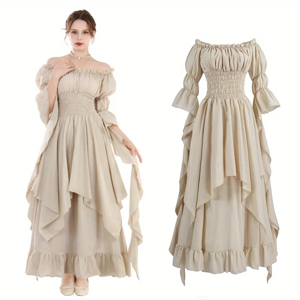 

Костюм на Хэллоуин - винтажное платье средневекового эпохи Возрождения, женское готическое платье ведьмы, сценический наряд