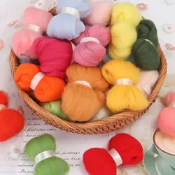 5g/Bag Multicolor Wool Felting DIY Cactus Ornament Felt Toys Craft Basic Materials Sheep Wool Felting Handmade Poke Tools