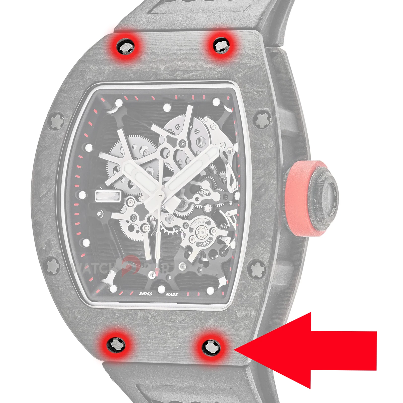 Matte Titanium Color 4 Prongs RM035 Watch Screw for RM Richard Mille Watch Bezel Case Connect Band RM011 RM030 Parts Tools