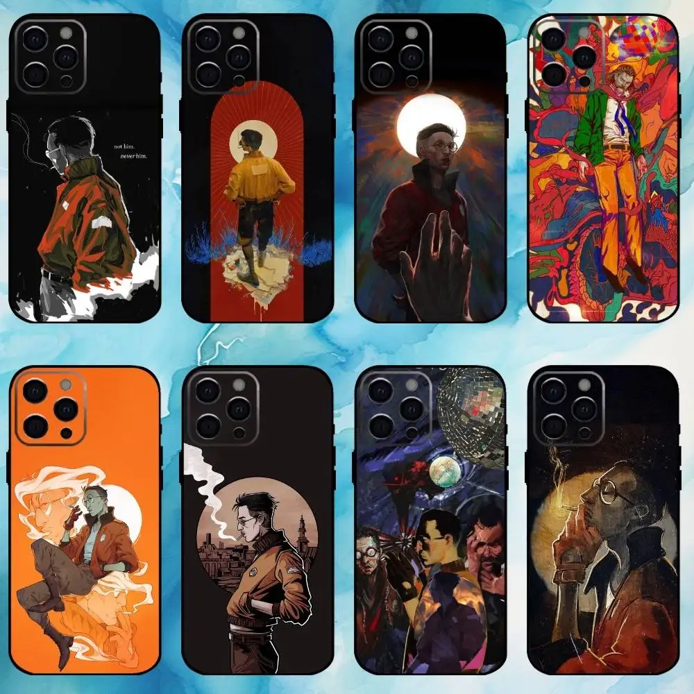 

Game Disco E-Elysium Phone Case For iPhone17,16,15,14,13,12,11 Plus,Pro Max Soft Black Cover