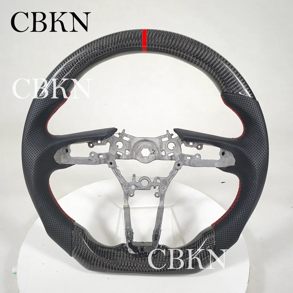 Handmade Carbon Fiber Steering Wheel for Mazda 3 Mazda 6 CX3 CX5 Axela 2020-2024   Low Profile Design JDM Style Real Carbon