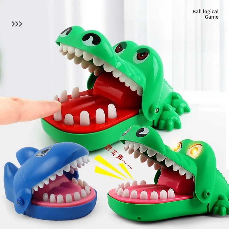

Bite Finger Crocodile Tooth Shark Pull Tooth Bite Finger Stress Relief Soft Glue Dinosaur Tooth Prank Parent Child Toy