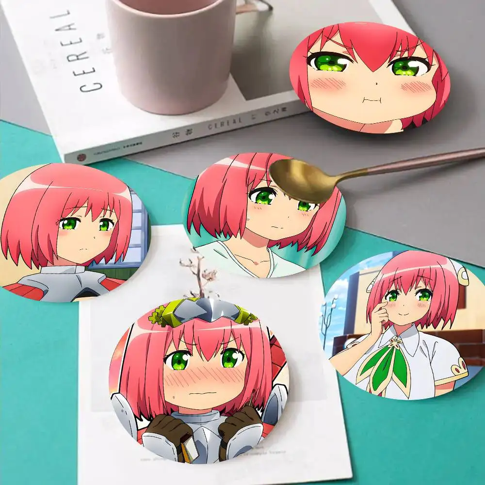 1pc Hanabata Nohkins Anime characters Wooden Coaster Colour Printing Cup Mat Home Desk Decoration Gifts