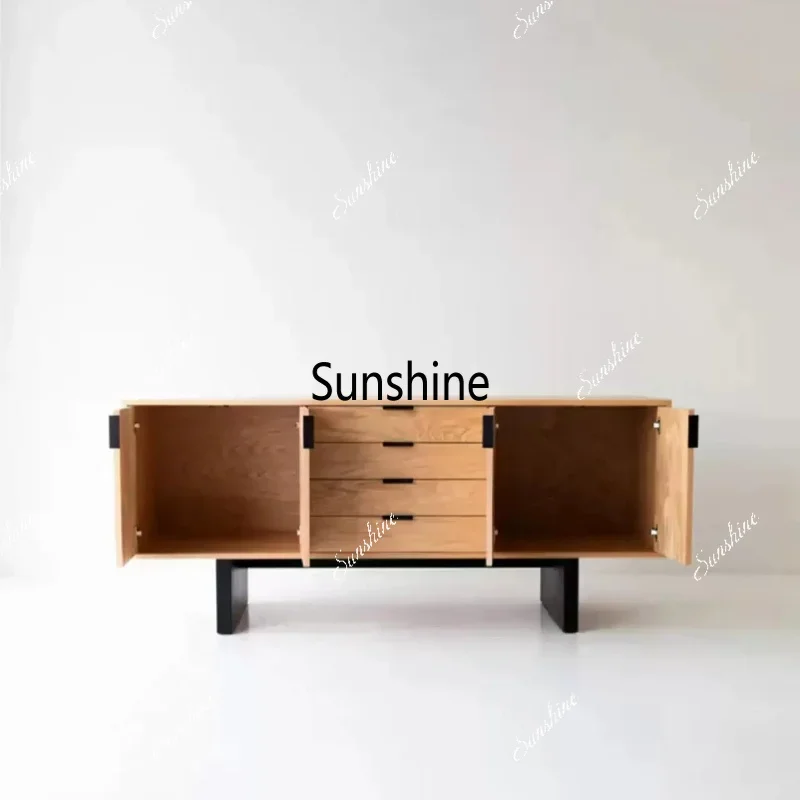 

Wabi Sandy Wind Storage Side Cabinet Retro Decorative Bucket Cabinet Wall Entrance CabinetTJ