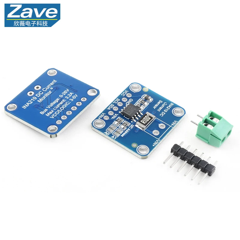 MCU-219 INA219 I2C Zero Drift Bi-directional Current Power Supply Sensor Breakout Monitoring Module
