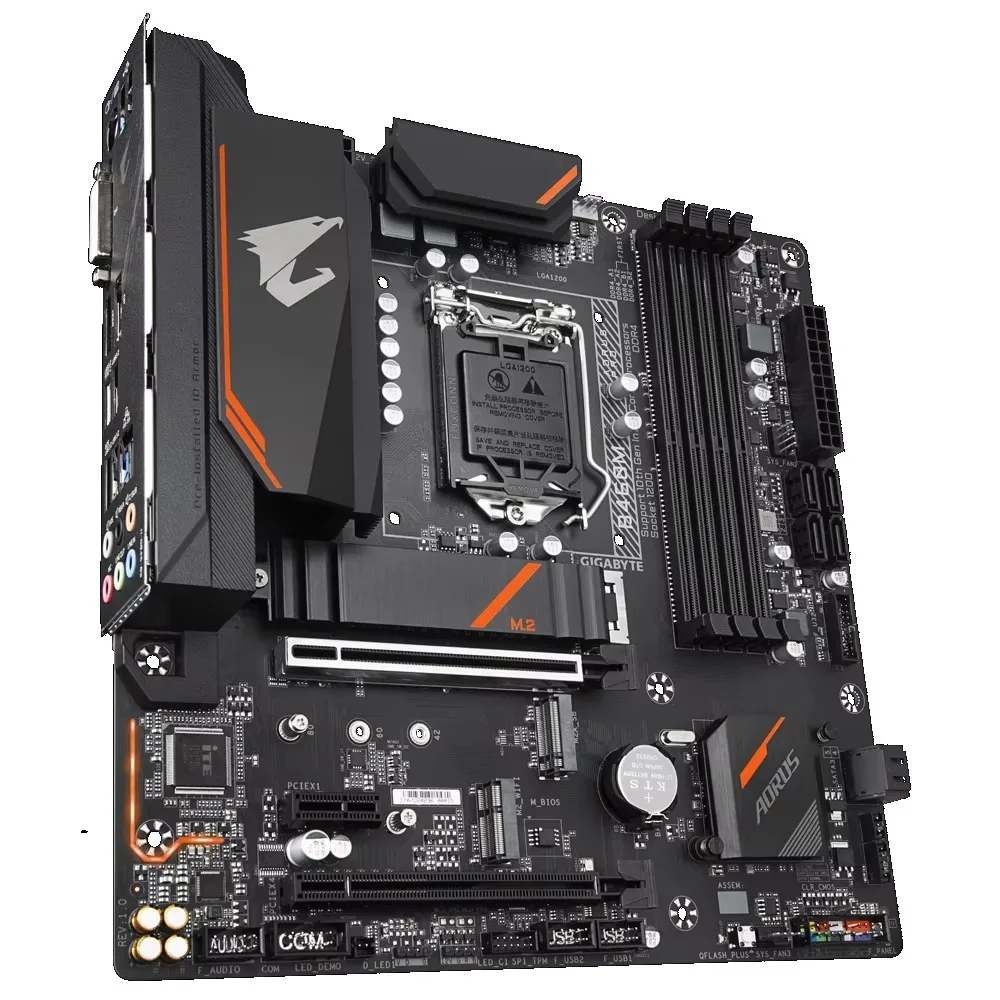 Gigabyte B460M AORUS PRO Motherboard LGA1200, Support 10th Gen Intel Core CPU, 4×DDR4, Dual M.2 NVMe, HDMI DP, Gaming Mainboard