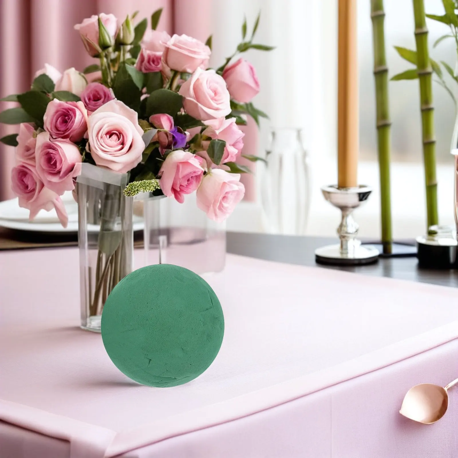 4Pcs Floral Foam Sphere 12Cm Round High Absorbency Wet Foam Balls for Fresh Flowers DIY Arrangements Home Office Wedding Decor view 3