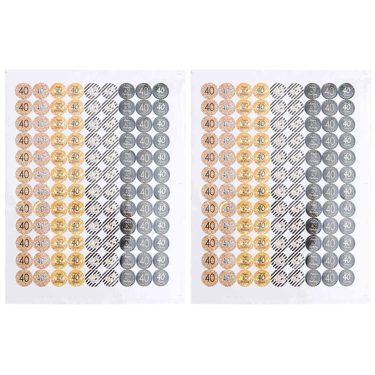 2-листые наклейки на день рождения, номер, декор, товары для вечеринок, бумажные письма, юбилейные тематические этикетки для файлов