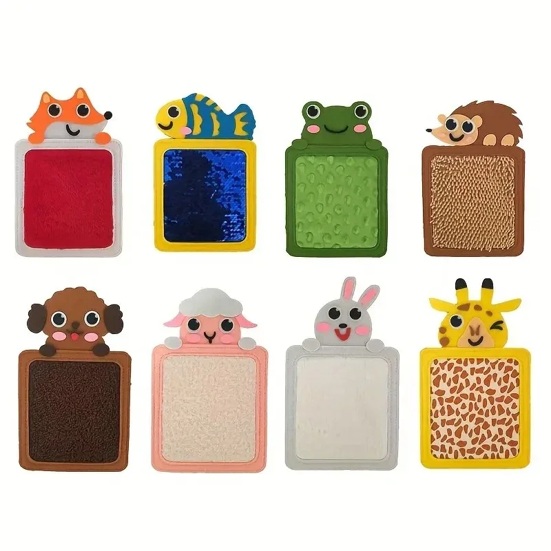 

Фетровые сенсорные коврики для детей-аутистов, мультяшная плитка для познания животных, текстурированные подушечки, развивающие игрушки для дошкольного образования