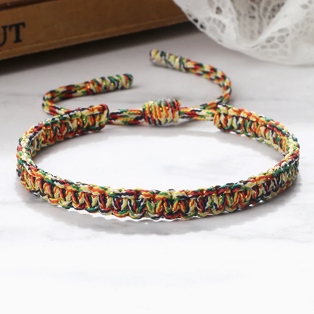 Multicolor Rainbow Bracelets & Bangles For Women Men Handmade Rope Buddha Charm Bracelet Best Friend Religious Gifts Jewelry New