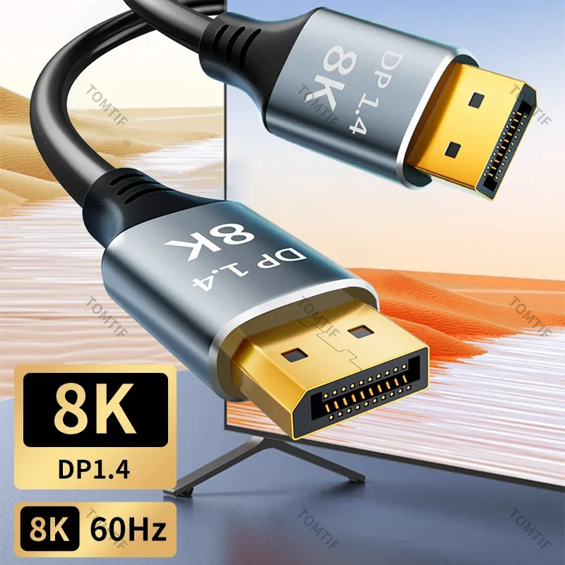 Kabel Displayport 8k 60Hz 5m 3m 2m 1 4 1.4 DP To DP Kabel 8k 1m Port Display Port Audio do wideo PC Laptop TV 4K 120Hz