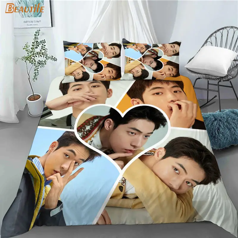 Hot Sale Idol Nam Joo Hyuk KPOP 1 Duvet Cover 2 Pillowcases Polyester Fabric Bedding Set Family Boy Kid Set Duvet Cover Set