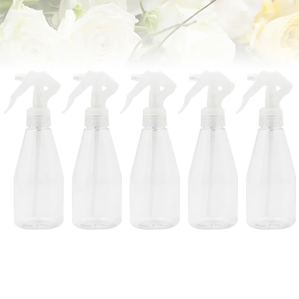 Mini botellas de Spray transparentes, botellas de viaje de plástico vacías, dispensador de aceite esencial de Perfume recargable, 5 uds.