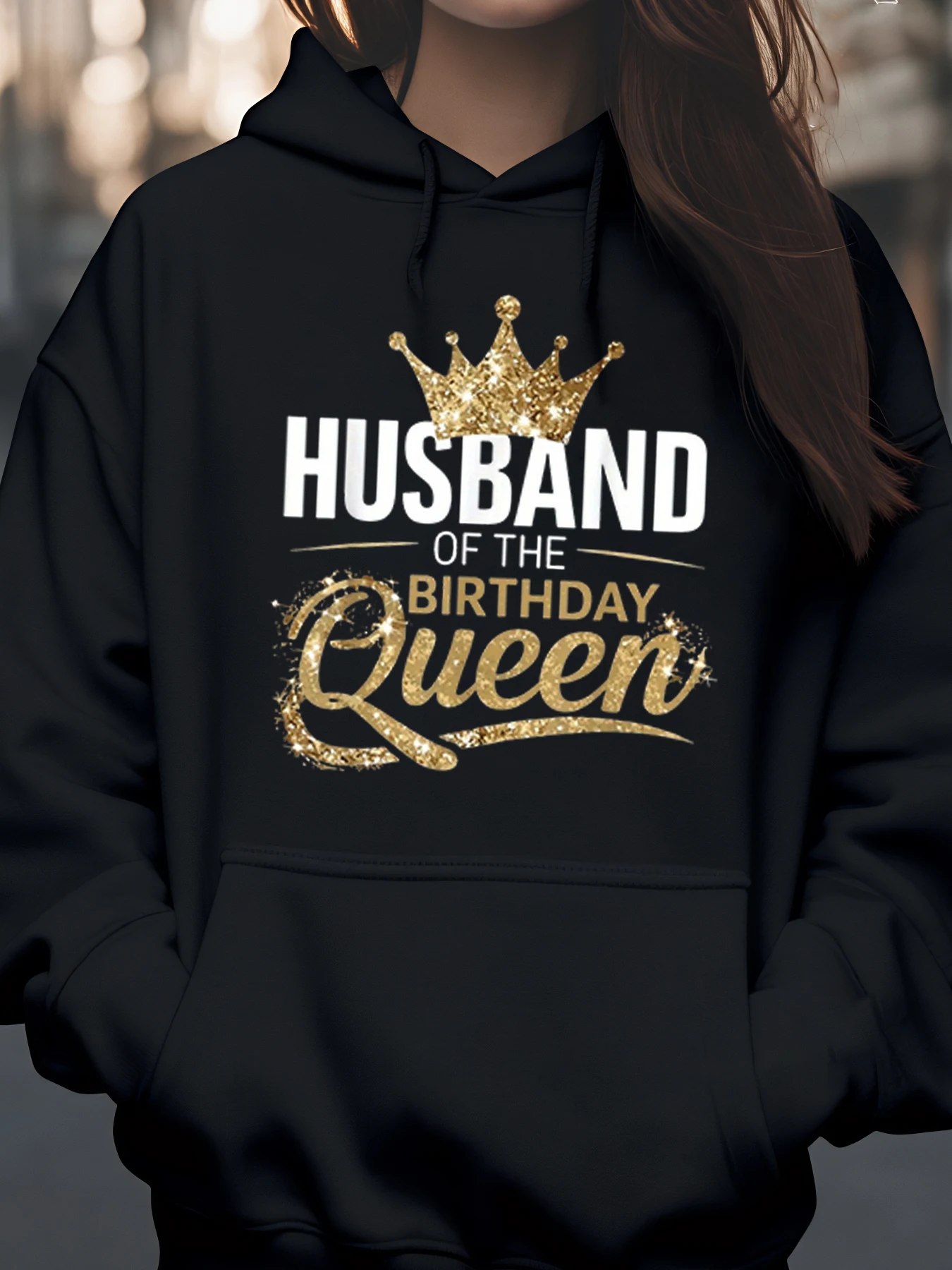 

Толстовка с принтом королевы мужа на день рождения, одежда для пары, мужская толстовка