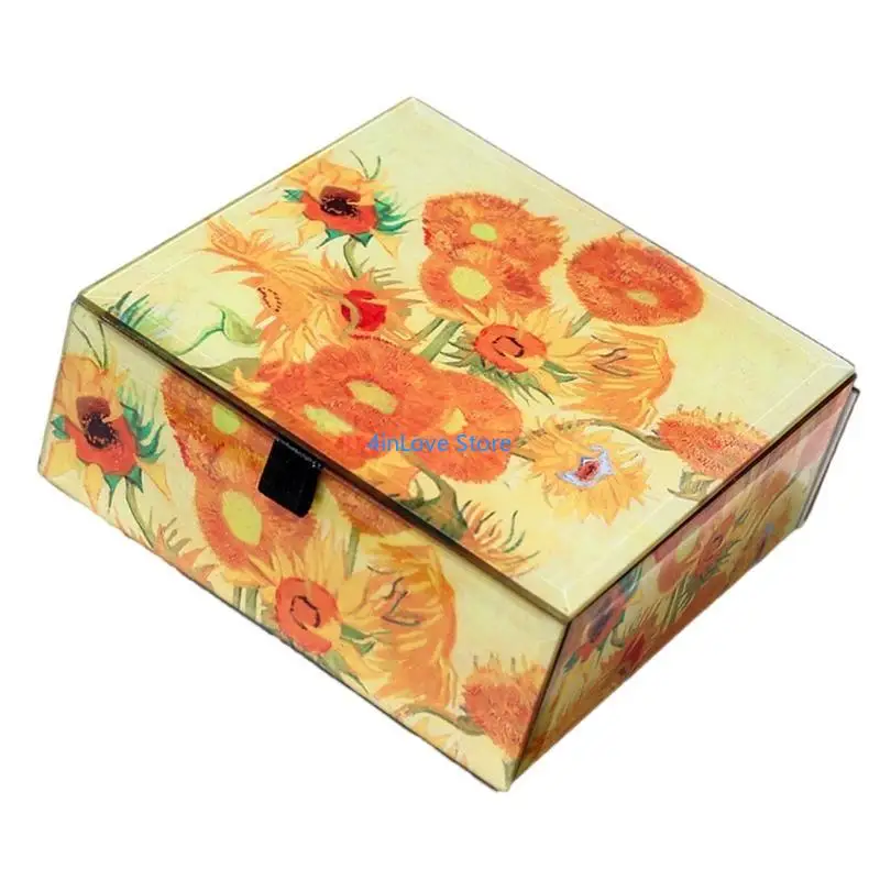 

T4MD Necklace Storage Box Jewelry Case Flower Necklace Organizers Acrylic Texture