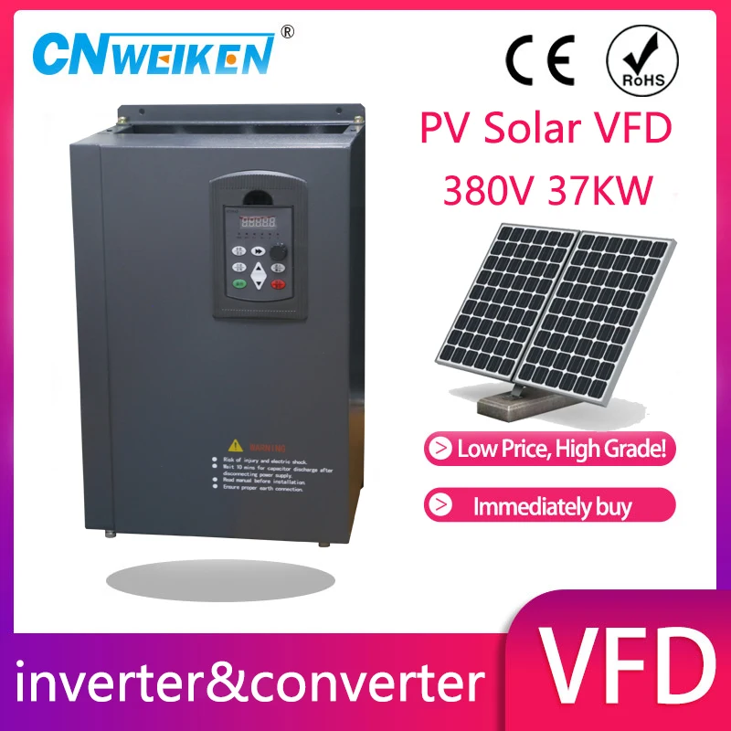 

37KW/45KW 55KW 380V VFD Solar Variable Frequency Drive VFD Motor Drive Inverter Converter For Water Pump Motor