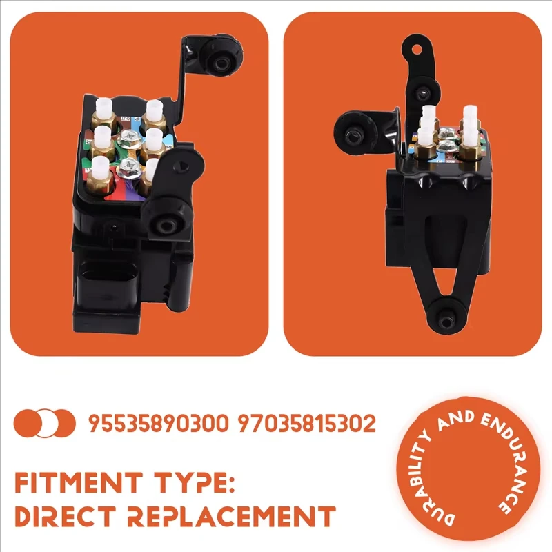 For 2010-2016 Porsche Panamera 970 New Air Suspension Compressor Pump Solenoid Valve Block 97035815302 97035815303