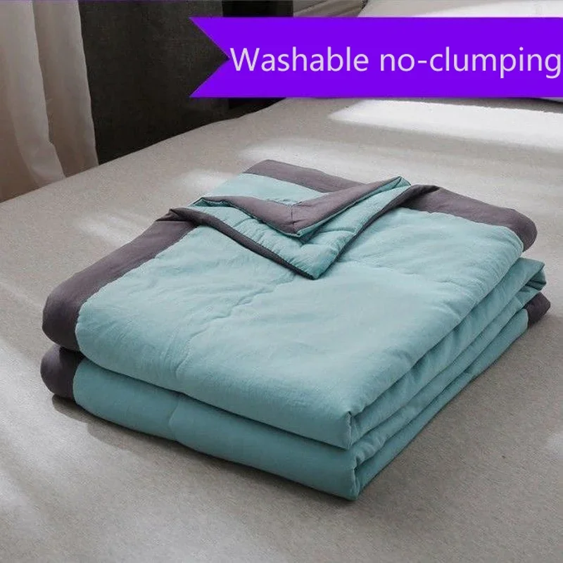 

Washed cotton summer coolSpring Summer Solid Quilt Machine Washable Cotton Quilts Soft Skin friendly Blanket for Child Adult Bed