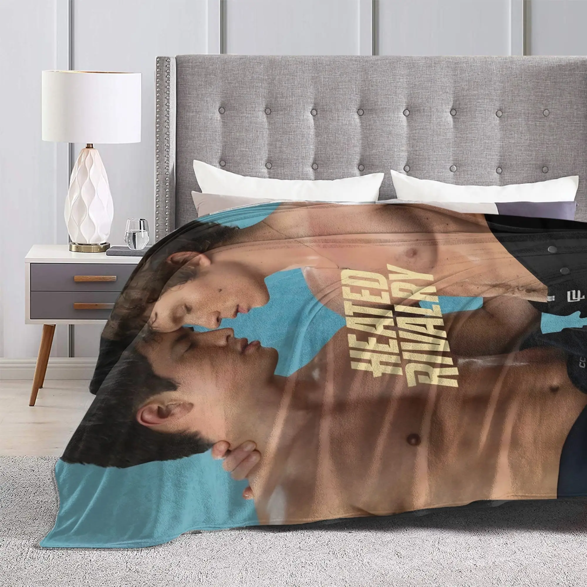 Heated Rivalry Blankets Flannel Canadian TV Show Lightweight Thin Throw Blankets for Bedding Couch Bed Rug