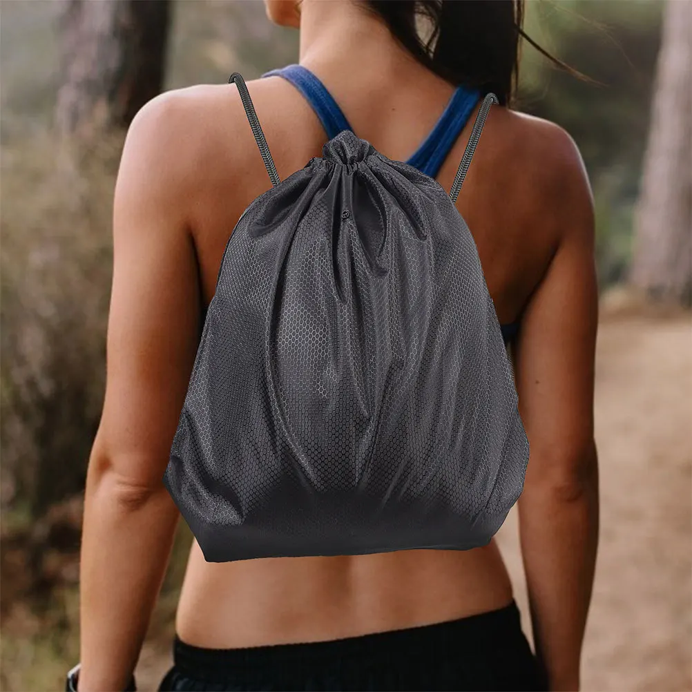 

2Pcs Storage Bag Waterproof Drawstring Backpack for Motorcycle Electric Bike Mountain Bike Multi-Functional Mesh