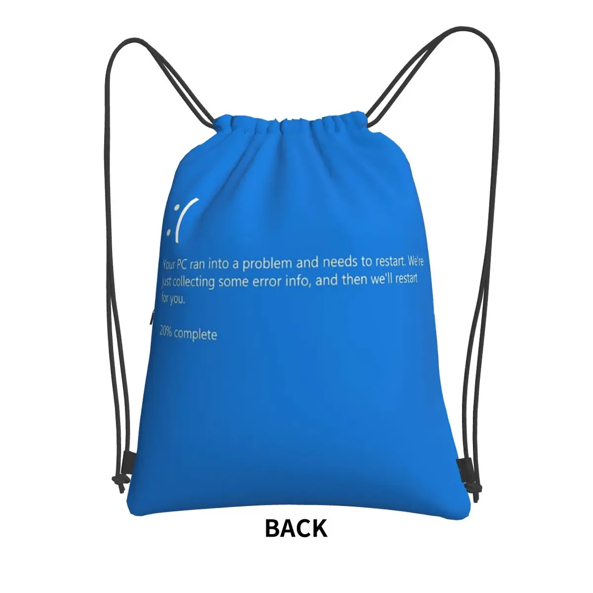 Blue Screen Of Death NEW Backpacks Portable Drawstring Bags Sports Bag Book Bags for Travel Students