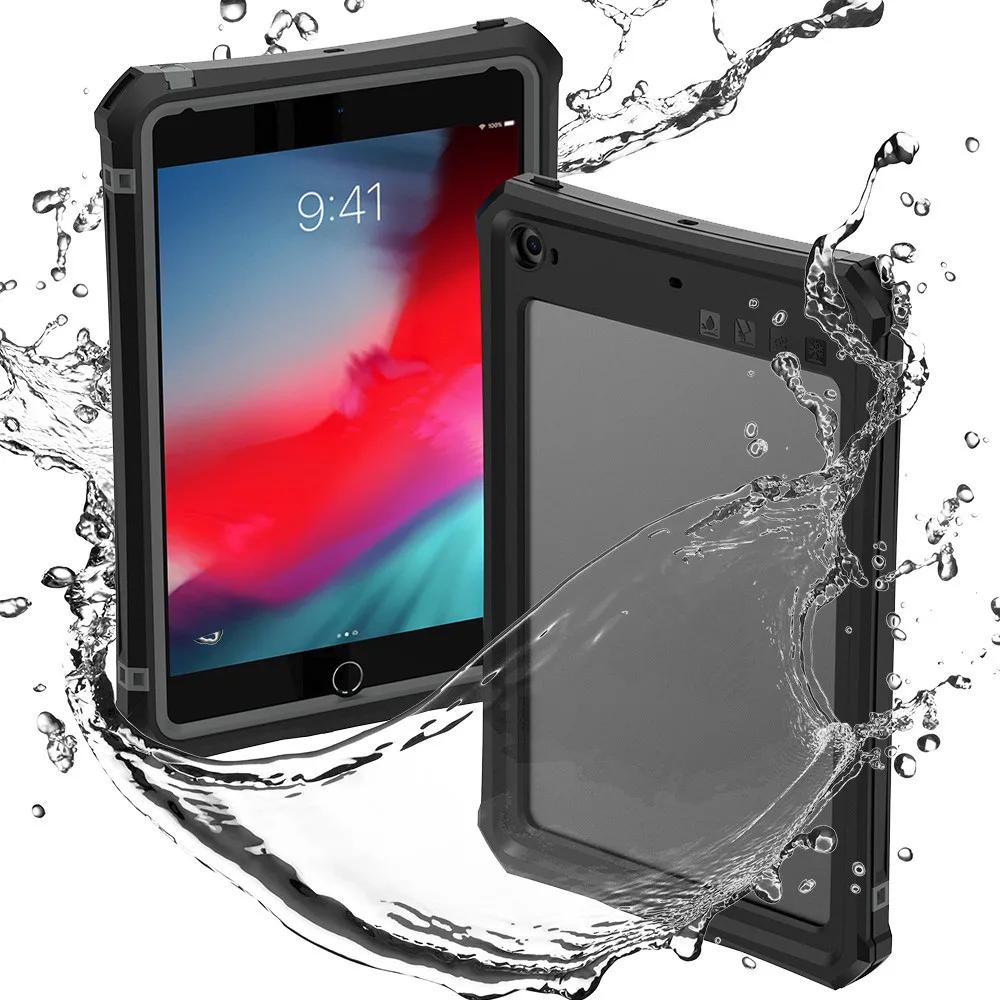 Shellbox IP68 Waterproof Case for iPad Mini 4 Mini 5 Mini 6 Shockproof Heavy Duty Defender Cover Full Body Protection Armor Case