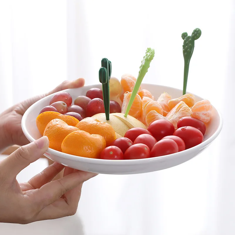 Вилка для фруктов с мультяшным изображением кактуса, милых щенков, животных, фруктов, знаков, детский обед, бэнто, пластиковая вилка для украшения торта Вилка для фруктов с мультяшным изображением кактуса, милых щенков, животных, фруктов, знаков, детский обед, бэнто, пластиковая вилка для украшения торта