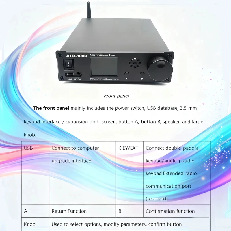 NEW ATR-1000 1000W 1.8-30MHz Automatic Antenna Tuner For YAESU ICOM Kenwood Radio